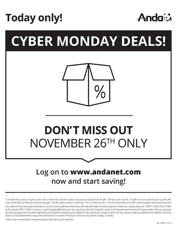 A01-30376-112118 - Anda - Cyber Monday Deal 2018 Fax