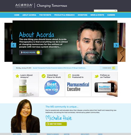 Creative direction and research for Acorda.com